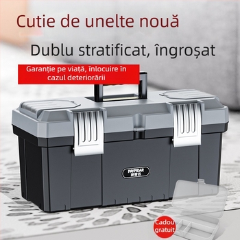 Cutie de unelte metalică, cutie de depozitare compactă, trei niveluri pliabile, de calitate industrială, durabilă, pentru montaj pe vehicul (Model ZsfcBjBD)