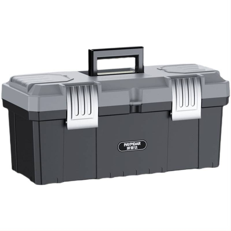 Cutie de unelte metalică, cutie de depozitare compactă, trei niveluri pliabile, de calitate industrială, durabilă, pentru montaj pe vehicul (Model ZsfcBjBD)