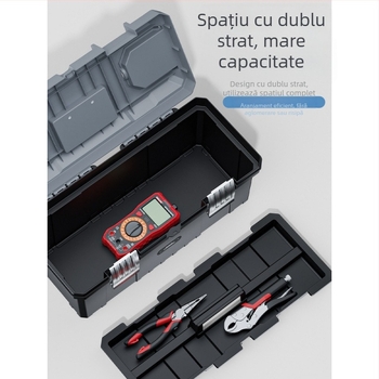 Cutie de scule cu design pliabil în 3 straturi, de calitate industrială, portabilă pentru electricieni