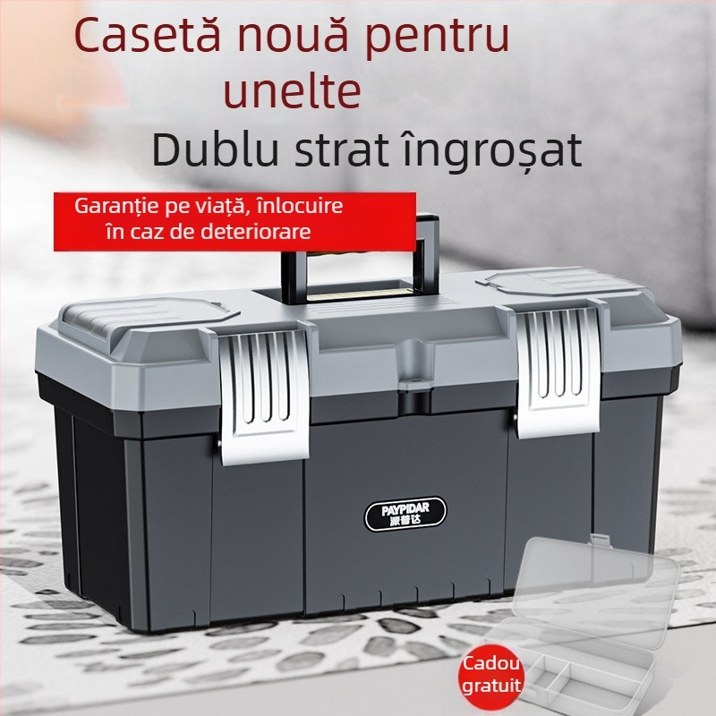 Cutie de scule cu design pliabil în 3 straturi, de calitate industrială, portabilă pentru electricieni