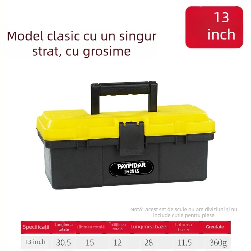 Cutie de scule cu design pliabil în 3 straturi, de calitate industrială, portabilă pentru electricieni