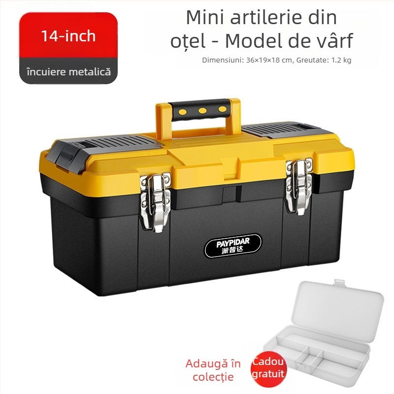 Cutie de scule cu design pliabil în 3 straturi, de calitate industrială, portabilă pentru electricieni