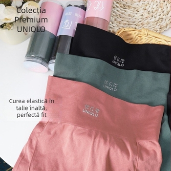 Șorturi de yoga pentru femei, fără cusături, talie înaltă, susținere abdominală, material din nailon