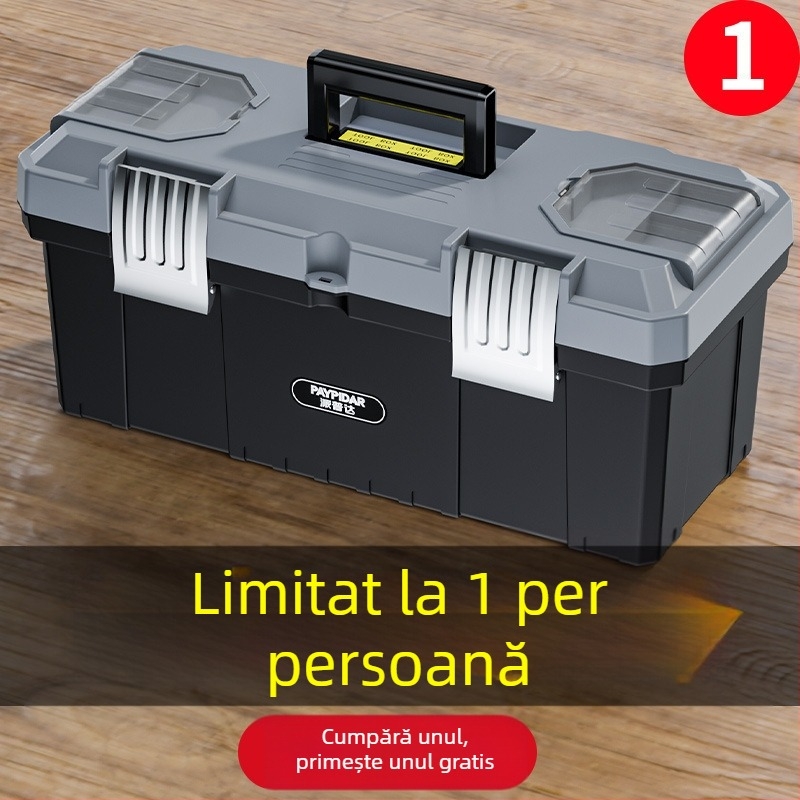 Cutie pentru scule cu trei niveluri, pliabilă, de calitate industrială, pentru montaj în vehicule și întreținere electrică