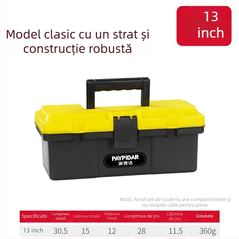 Cutie pentru scule cu trei niveluri, pliabilă, de calitate industrială, pentru montaj în vehicule și întreținere electrică