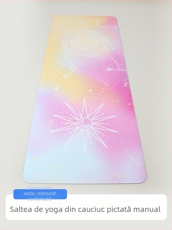 Covoraș de yoga din cauciuc multicolor, cu absorbție a șocurilor, PU+ cauciuc, potrivit pentru birou și dormitor – calitate premium