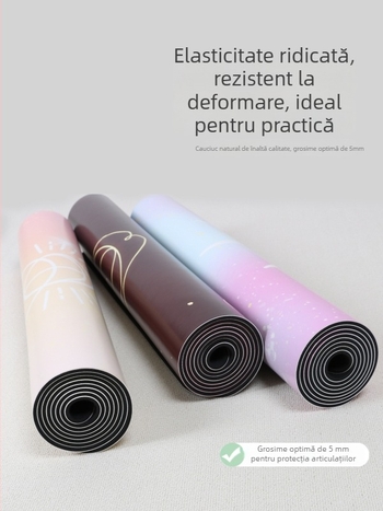 Covoraș de yoga din cauciuc multicolor, cu absorbție a șocurilor, PU+ cauciuc, potrivit pentru birou și dormitor – calitate premium