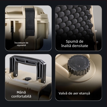 Cutie de scule din plastic ABS, cu protecție împotriva apei și prafului, pentru electrician și depozitare instrumente, capacitate mare