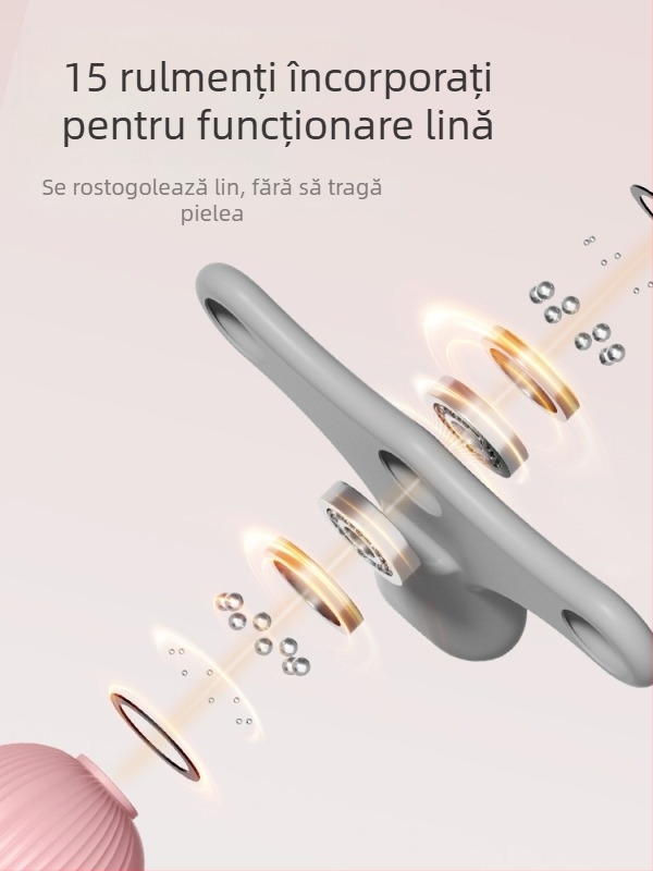 Masaj pentru picior în formă de inel, masaj portabil cu 6 role pentru yoga acasă și relaxare (material PP, 250 g)