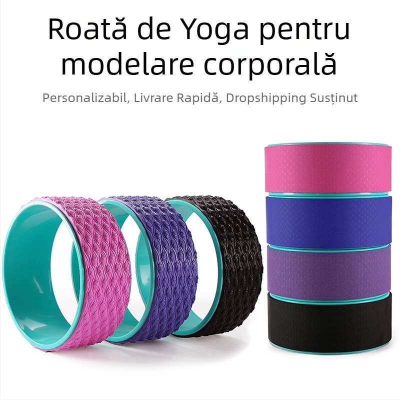 Roata de yoga pentru îndoirea spatelui, design extins, Material: TPE+PP, Marcă: Zhu Yang