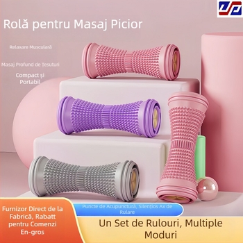 Jiupu Rollă portabilă de masaj pentru fascie plantară și relaxare a gambelor