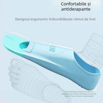 Fins de înot scurte din silicon pentru adulți și copii – echipament de antrenament pentru înot, utilizare acasă