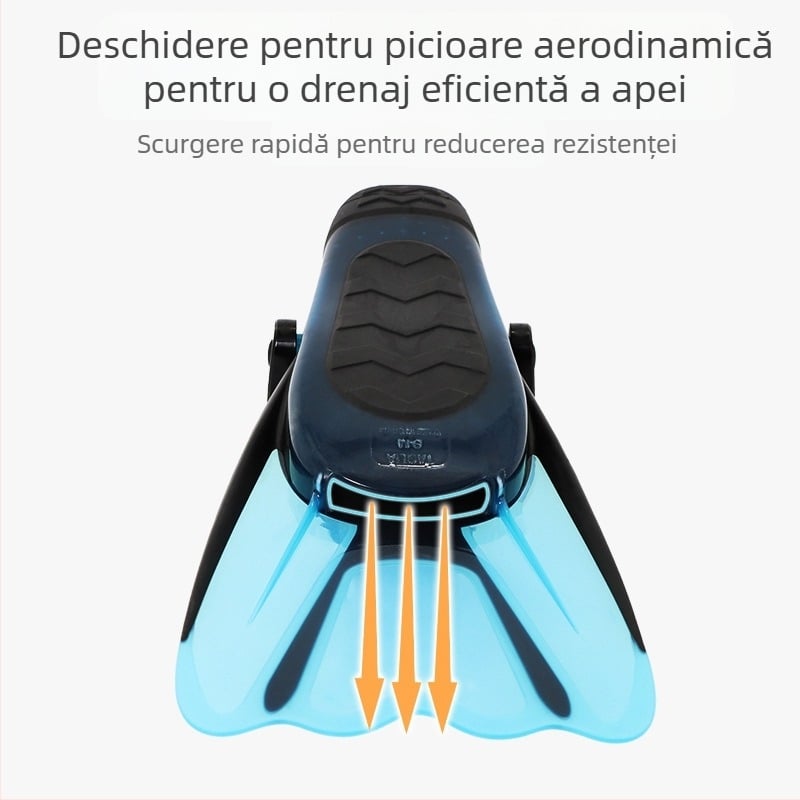 Înotătoare din silicon pentru adulți, lamelă lungă, scufundări libere
