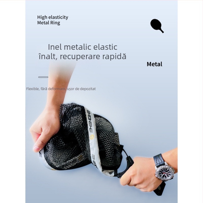 Plasă de pescuit pliabilă pentru râuri — nylon, deschidere 26 cm, adâncime 20 cm, portabilă (Material: Nylon; Deschidere: 26 cm; Adâncime: 20 cm; Pliabilă)