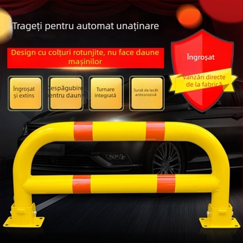 Încuietoare de parcare personalizată pentru garaj, cu protecție din oțel în formă de U anti-coliziune și blocator reflectorizant de siguranță, include accesorii