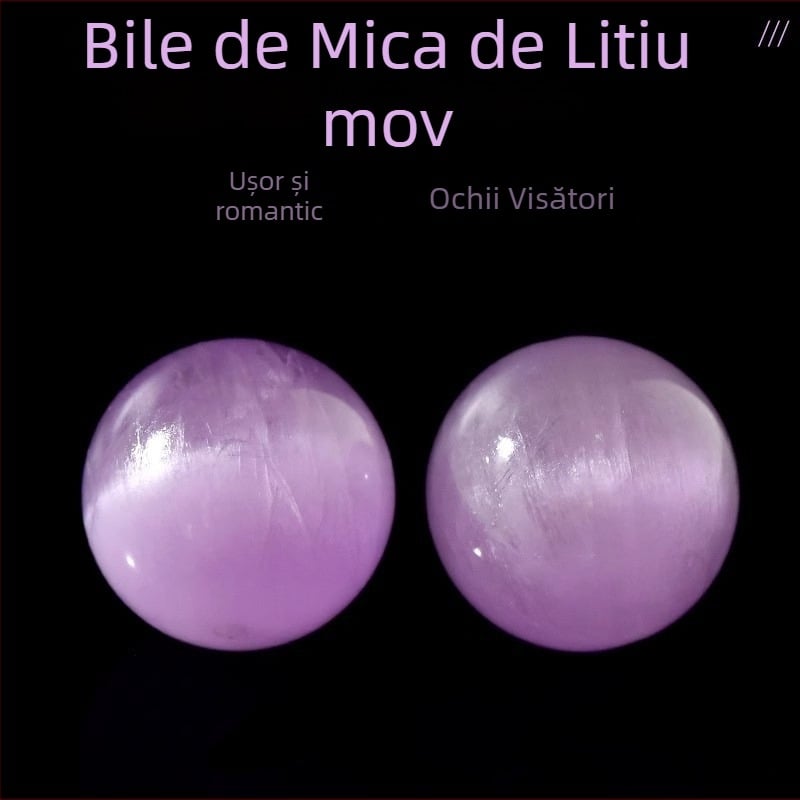 Mărgele din Kunzit – cristale libere pentru bijuterii DIY, finisaj lustruit, cristal ametrin, mărgele rotunde, model nobil