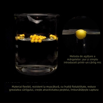 Hrana pentru Crappie - set de momeli moi granulate, bile plutitoare, plutibilitate ridicată, pentru Black Carp, Carp, Crucian Carp și Grass Carp