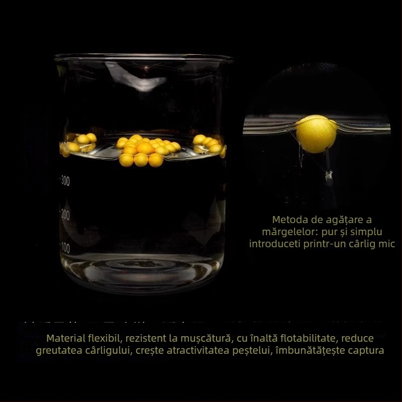 Hrana pentru Crappie - set de momeli moi granulate, bile plutitoare, plutibilitate ridicată, pentru Black Carp, Carp, Crucian Carp și Grass Carp