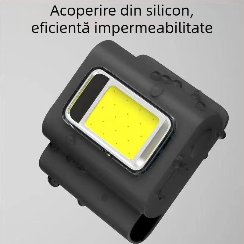 Lampă LED cu încărcare magnetică și clips pentru haine, carcasă din silicon, COB LED
