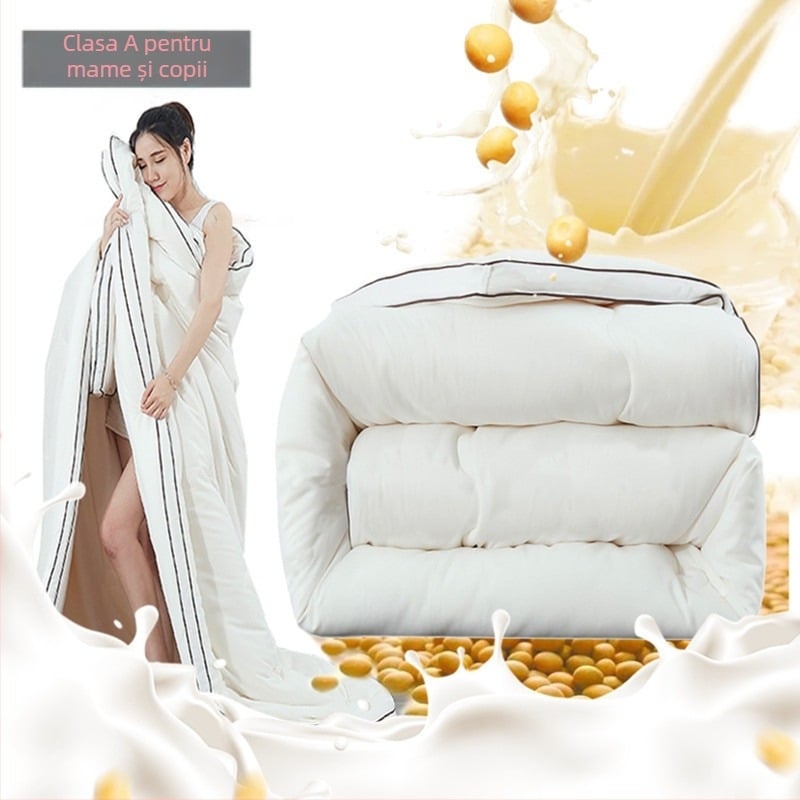 Cuvertură din fibră de soia cu umplutură de 45% fibră proteică de soia, grosime de iarnă, 9–10 kg, procesare personalizabilă