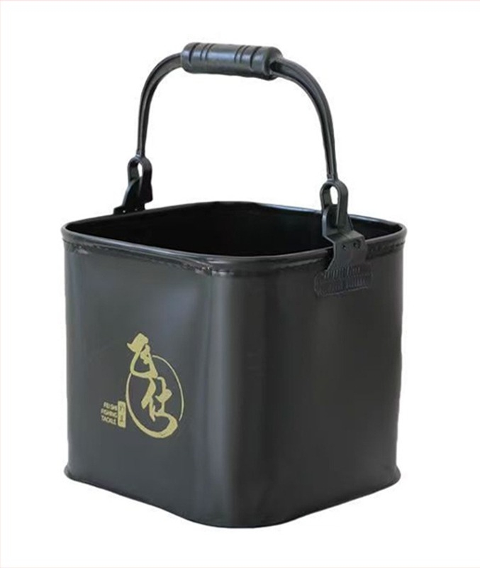 Galeată de pescuit cu mâner pentru exterior - impermeabilă, îngroșată, cu plasă și fermoar (Material: EVA)