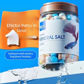 Yee Sare de sterilizare pentru pești ornamentali – sare de acvariu din plastic cu dezinfectant