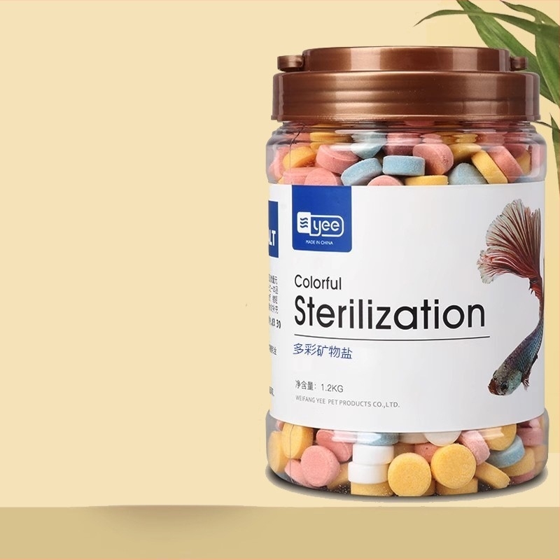 Yee Sare de sterilizare pentru pești ornamentali – sare de acvariu din plastic cu dezinfectant