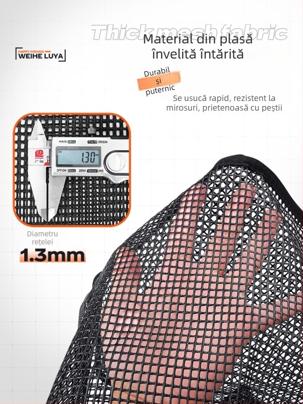 Luya 7 Geantă pliabilă din plasă de pescuit, capacitate mare, pentru pescuit în larg și pe mal