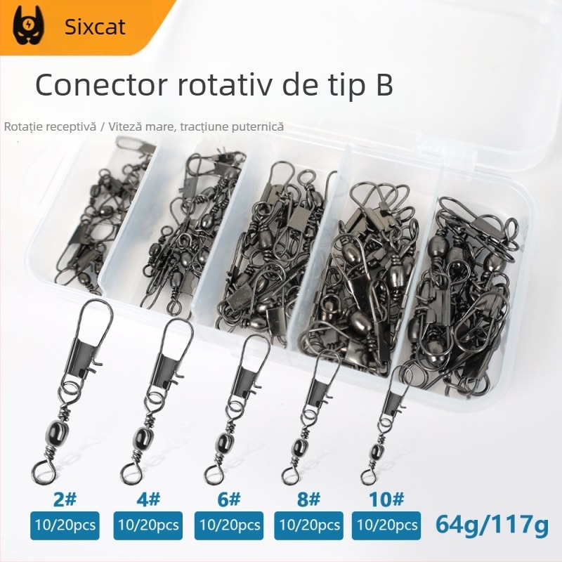 Swing Shark Conector metalic pentru undiță de pescuit cu inel pivotant întărit – pescuit în apă sărată
