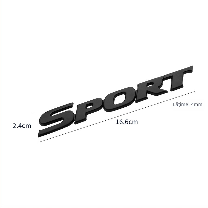 Autocolant pentru caroserie, material 3D, montaj cu adeziv, model universal, Platinum runner