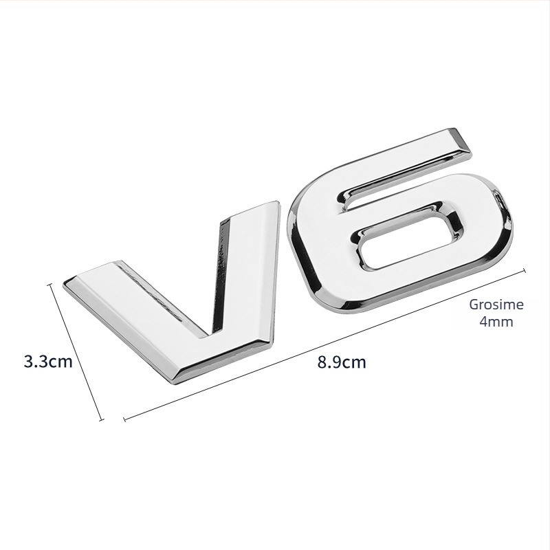 Emblemă spate 4x4, autocolant 3D pentru caroserie, adeziv, model universal, model V6V8