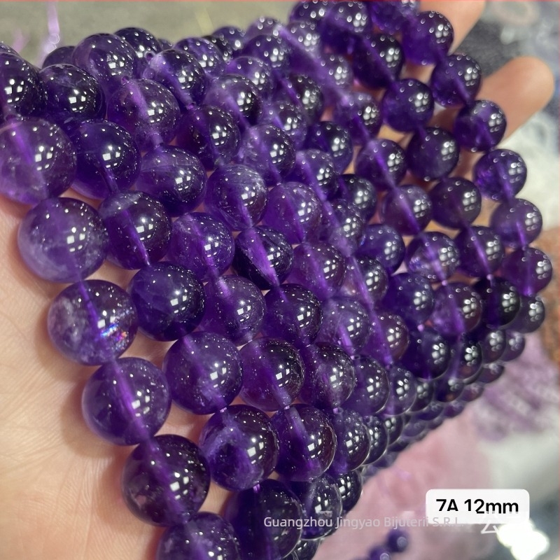 Perle libere din cristal de ametist – lustruite, origine Guangzhou, marcă JY