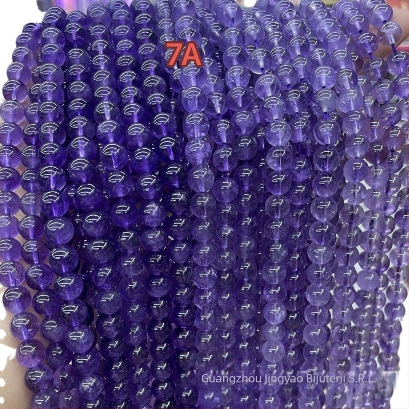 Perle libere din cristal de ametist – lustruite, origine Guangzhou, marcă JY