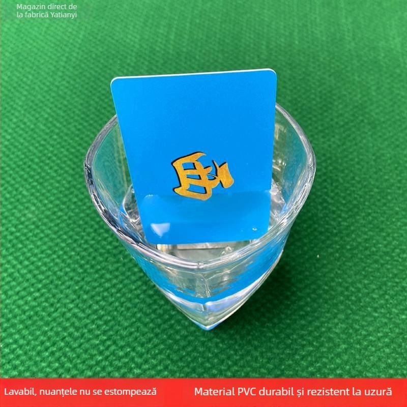 Set de Chipuri și Cărți pentru Sala de Jocuri – Grosime Sporită, Rezistent la Uzură, Rezistent la Apă, Pentru Sichuan Mahjong și Poker