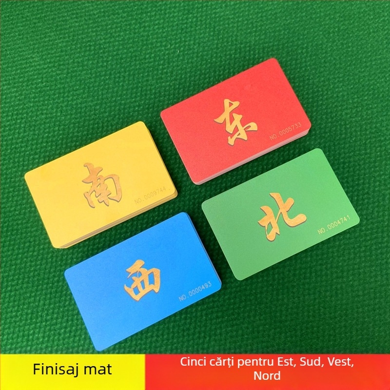 Set de Chipuri și Cărți pentru Sala de Jocuri – Grosime Sporită, Rezistent la Uzură, Rezistent la Apă, Pentru Sichuan Mahjong și Poker