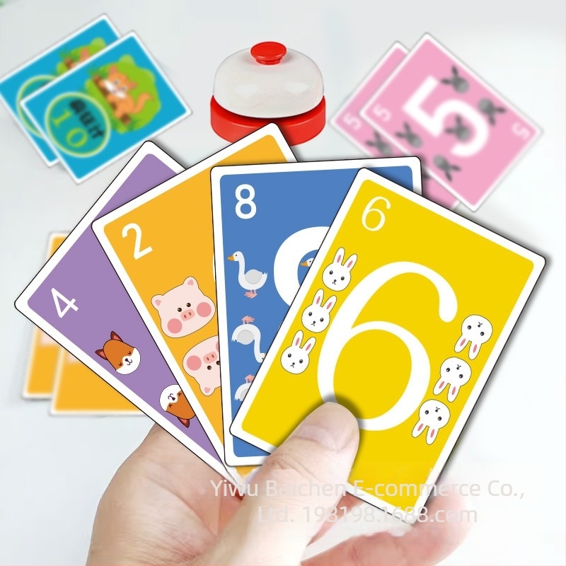 Zhimibeibei Cărți pentru joc de masă din hârtie pentru dezvoltarea simțului numeric, numărare și interacțiune părinte-copil — 4–14 ani