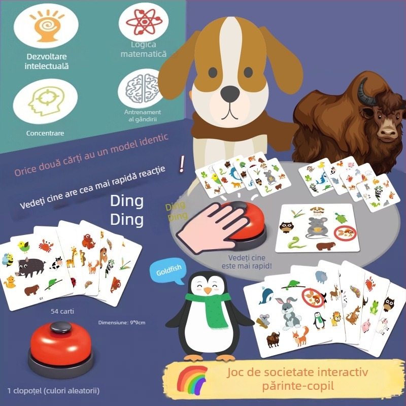 Zhimibeibei Cărți pentru joc de masă din hârtie pentru dezvoltarea simțului numeric, numărare și interacțiune părinte-copil — 4–14 ani