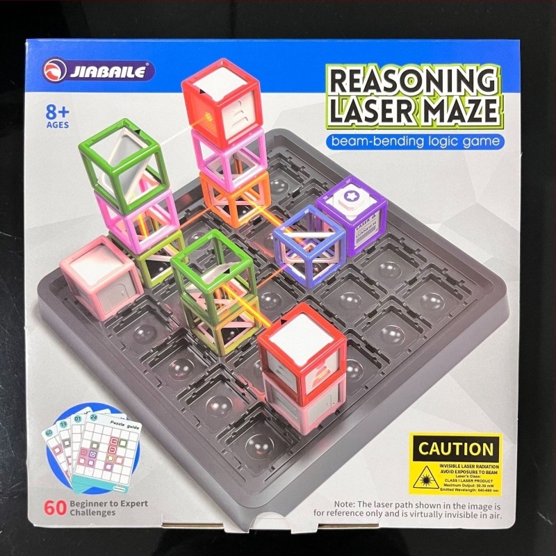 Joc de masă Laser Labirint — Jucărie STEM cu temă spațială pentru concentrare și gândire logică