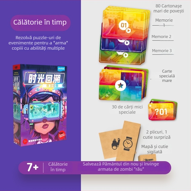 Yaofish Ray Fish Defends Campus – Joc educațional de societate cu cărți pentru copii 4–14 ani, interacțiune părinte-copil