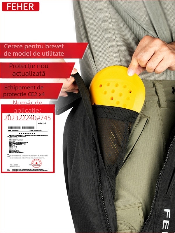 Feher pantaloni unisex pentru motocicletă – iarnă, protecție împotriva căderilor