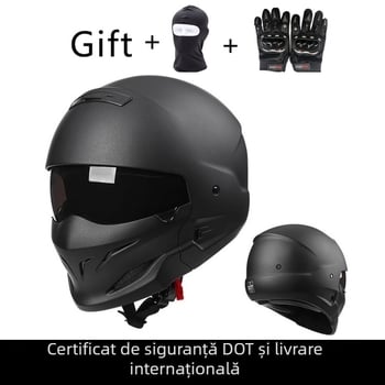 AHP cască half ABS pentru motocicletă, certificat DOT, patru anotimpuri, pentru adulți