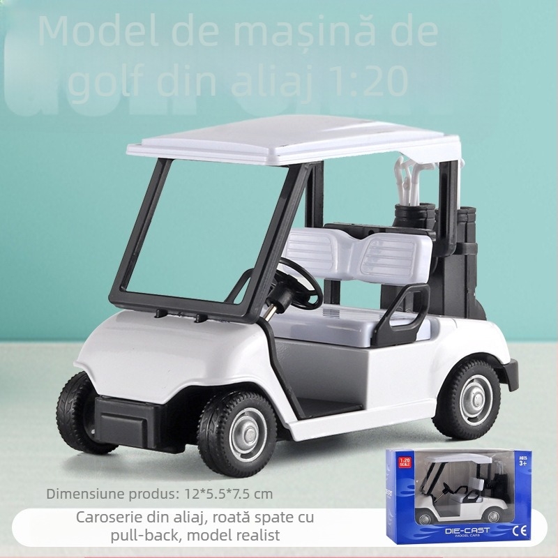 Model de mașină de golf, din aliaj, funcție tragere înapoi, control de forță, electric, multifuncțional