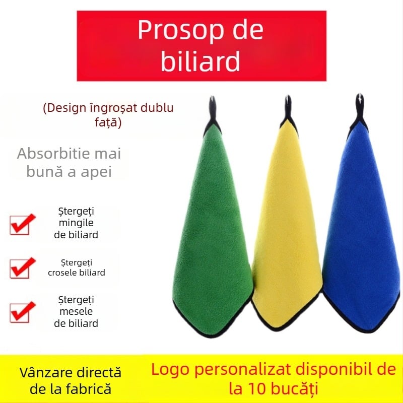 Prosoape multifuncționale din poliester pentru crose de biliard și crose de golf, 70 g, personalizabile cu logo imprimat, etichetă privată disponibilă