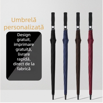 Umbrelă de golf cu 8 brațe din fibră, țesătură 190T rezistentă la impact, mâner EVA, deschidere și închidere automată, posibilitatea imprimării logo-ului