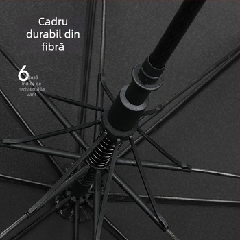 Umbrelă de golf cu 8 brațe din fibră, țesătură 190T rezistentă la impact, mâner EVA, deschidere și închidere automată, posibilitatea imprimării logo-ului