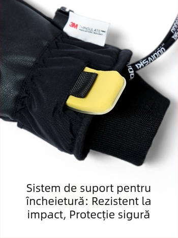 oddivski mănuși de schi cu protecții încorporate la încheieturi, compatibile cu ecranul tactil, impermeabile, rezistente la abraziune, din nylon
