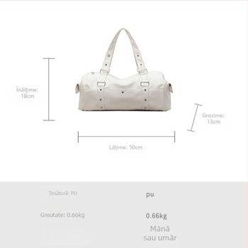 Geantă de umăr de călătorie unisex, capacitate 20–35 L, material PU, impermeabilă, căptușeală din nylon