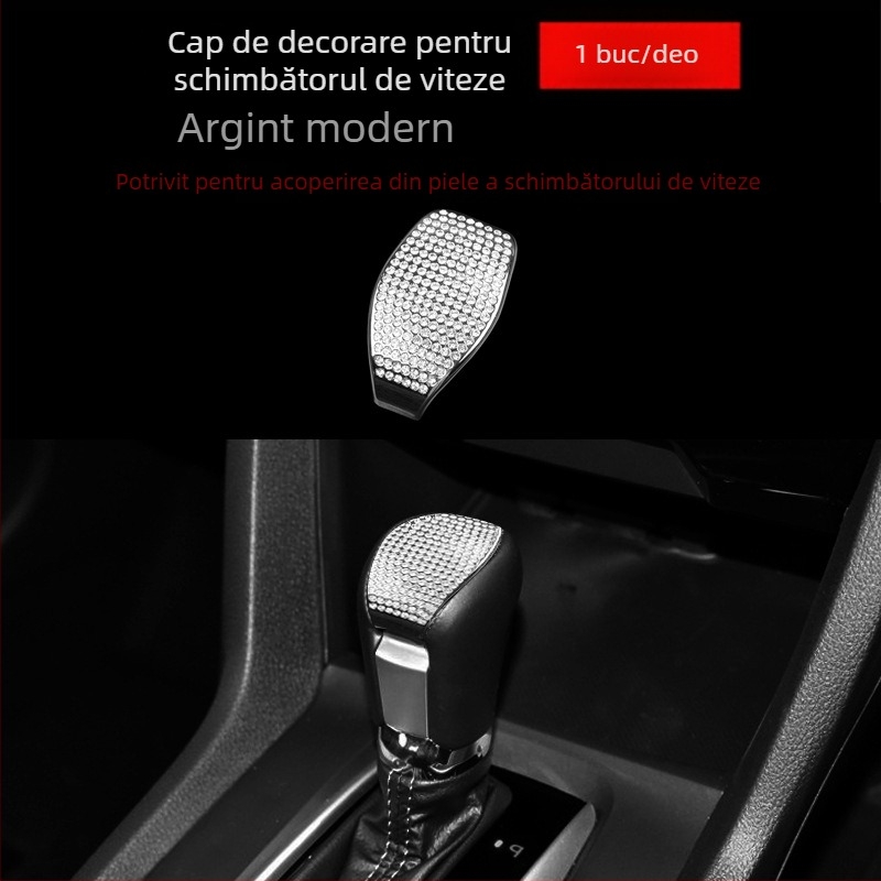 Compatibil cu Civic de a 10-a generație: inel decorativ pentru butonul de climatizare și patch pentru consola centrală; metal; nepersonalizat