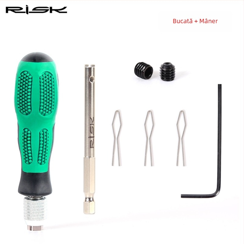 RISK unealtă montare capace spițe bicicletă – oțel, cuțit multifuncțional, personalizare procesare, etichetă privată licențiată