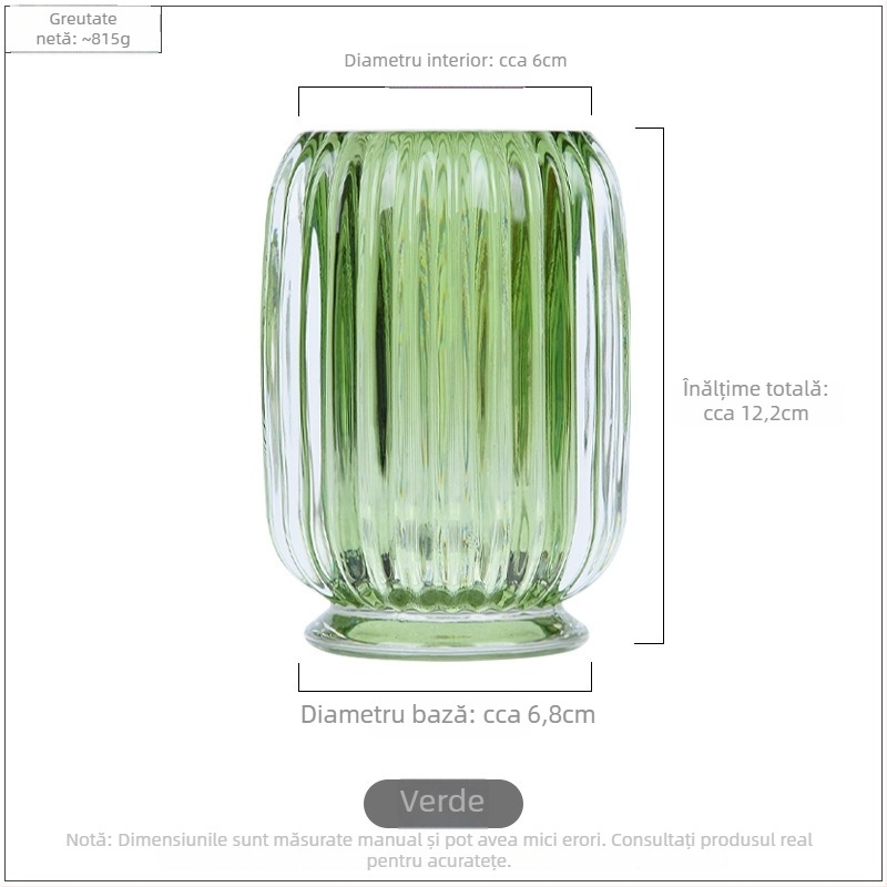 Cutie de depozitare pentru pensule de machiaj, din sticlă, stil modern minimalist, procesare personalizabilă